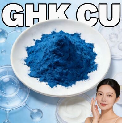 Высокая чистота ≥99% GHK-Cu в порошке Медь трипептид-1 способствует производству коллагена уменьшает морщины для восстановления кожи