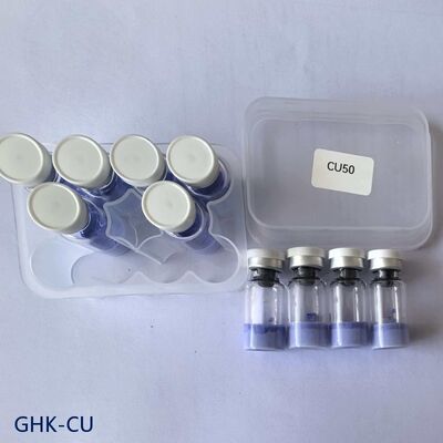 Пептидный порошок GHK-Cu высокой чистоты для исследований в области ухода за кожей | Сырье Медный трипептид-1 | Стабильное синее пептидное соединение | Чистота ≥99%