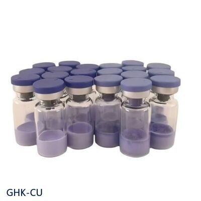 Порошок высокой чистоты GHK-Cu медной пептид для исследований по уходу за кожей. Медный трипептид-1 косметический материал. Стабильный синий пептид. ≥99% чистоты.