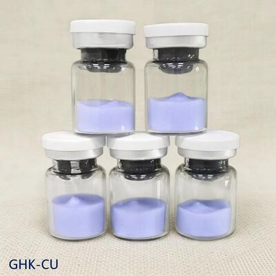 Порошок медного пептида GHK-Cu высокой чистоты для косметических формул. Медный трипептид-1, материал для ухода за кожей, стабильный синий порошок, чистота ≥99%
